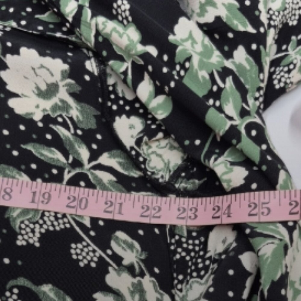Smash + Tess Floral Medium Large Black Cream Green Duster Robe - Picture 11 of 12